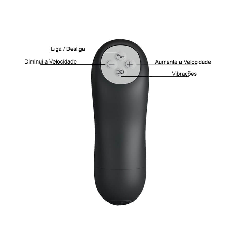 Vibrador Recarregável para Casal com 30 Modos de Vibração, 3 Velocidades e Controle sem Fio - Pretty Love Indulgence Plus | 7,7 x 2,1 cm - 5