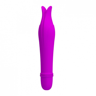 Foto 2 do produto Pretty Love Jeffrey - Mini Vibrador em Soft Touch com Ponta Dupla e 10 Modos de Vibração - 14,3 x 2,8 cm