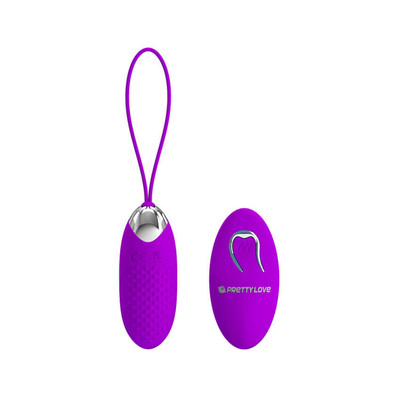 Cápsula Vibratória em Silicone com Texturas Massageadoras, 12 Modos de Vibração e Controle Remoto Sem Fio - Pretty Love Joanna | 6,9 x 2,8 cm