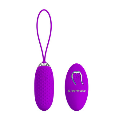 Foto 3 do produto Cápsula Vibratória em Silicone com Texturas Massageadoras, 12 Modos de Vibração e Controle Remoto Sem Fio - Pretty Love Joanna | 6,9 x 2,8 cm