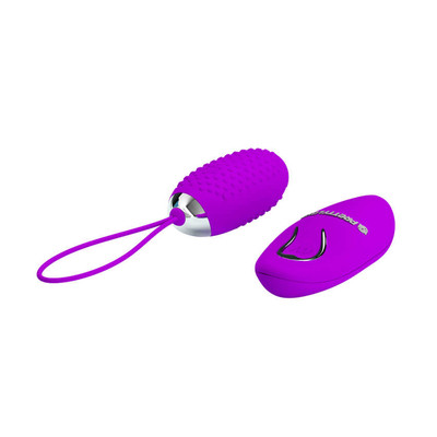 Foto 4 do produto Cápsula Vibratória em Silicone com Texturas Massageadoras, 12 Modos de Vibração e Controle Remoto Sem Fio - Pretty Love Joanna | 6,9 x 2,8 cm