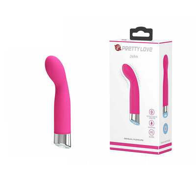 Vibrador Estimulador de Ponto G em Silicone com 12 Modos de Vibrações e Função Memória - Pretty Love John | 15,4 x 2,7 cm | Disponível em 2 Cores