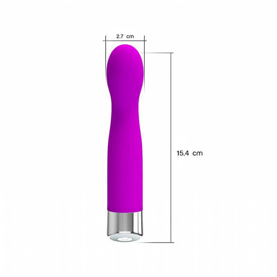 Foto 2 do produto Vibrador Estimulador de Ponto G em Silicone com 12 Modos de Vibrações e Função Memória - Pretty Love John | 15,4 x 2,7 cm | Disponível em 2 Cores
