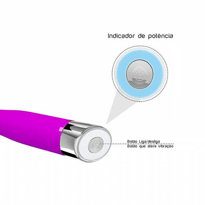Foto 3 do produto Vibrador Estimulador de Ponto G em Silicone com 12 Modos de Vibrações e Função Memória - Pretty Love John | 15,4 x 2,7 cm | Disponível em 2 Cores