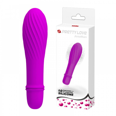 Foto 1 do produto Pretty Love Jonathan - Mini Vibrador em Soft Touch com Relevo em Espiral e 10 Modos de Vibração - 12,2 x 3 cm