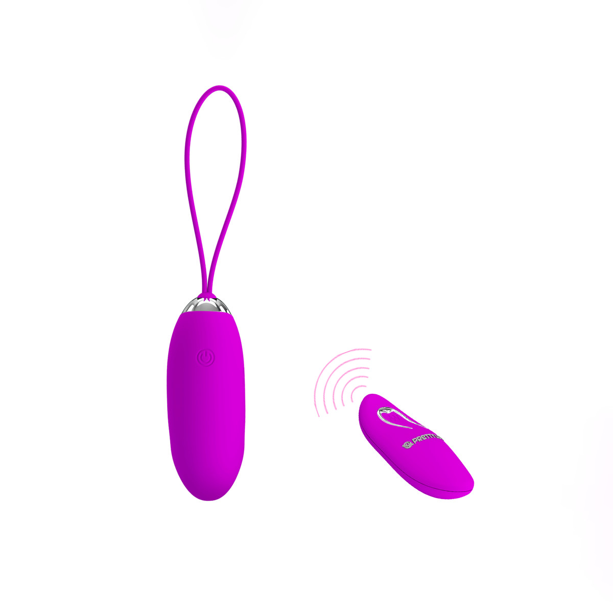 Cápsula Vibratória em Silicone com 12 Modos de Vibração e Controle Remoto Sem Fio, Recarregável Via USB - Pretty Love Julia | 7,3 x 2,8 cm - 2