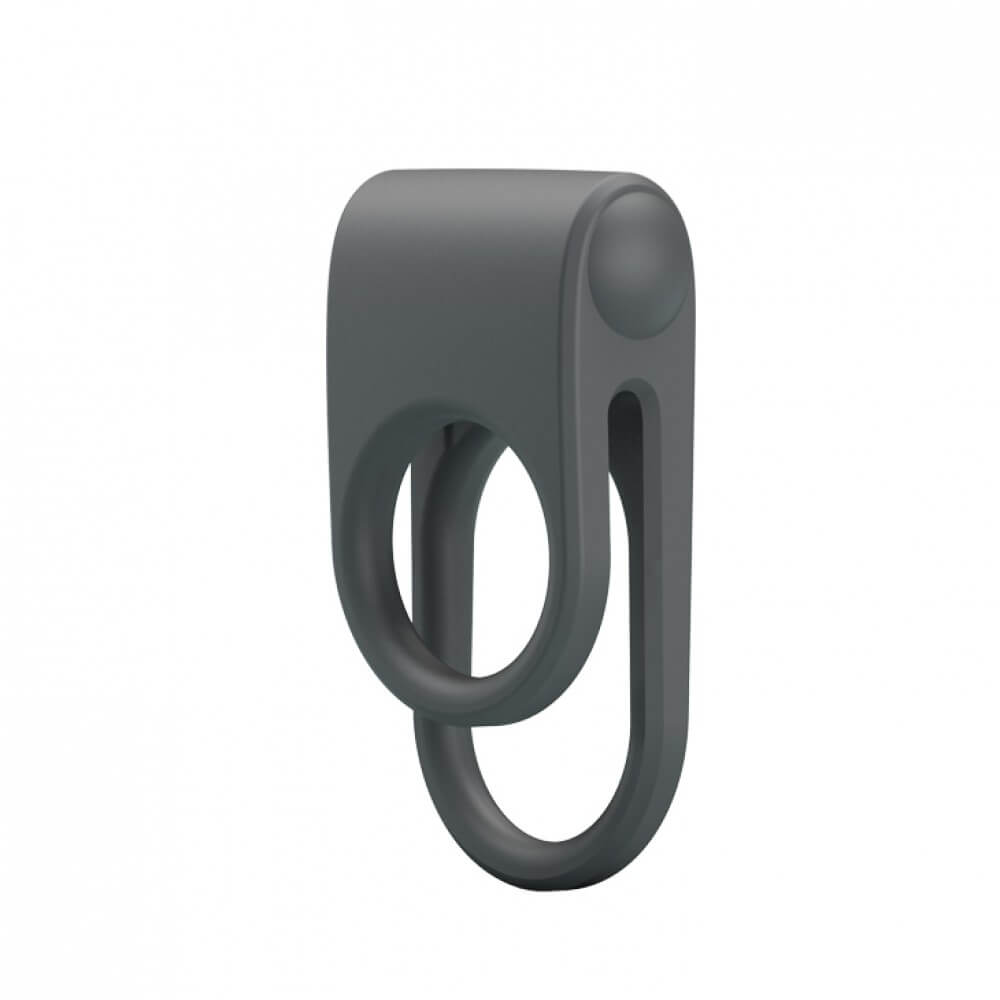 Pretty Love Julie - Anel Peniano Duplo para Pênis e Escroto em Silicone com Estimulador de Clitóris e Vibração - 8,4 x 4,8 cm - 3