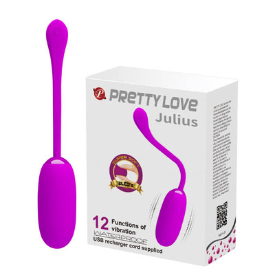 Cápsula Vibratória Recarregável em Silicone Soft Touch com 12 Modos de Vibração - Pretty Love Julius  - 7,8 x 3,3 cm | Disponível em 2 Cores