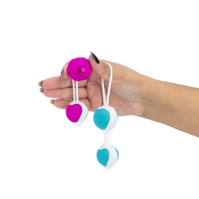 Bolas com Peso para Pompoar em Silicone Soft Touch e Alça de segurança - Pretty Love Kegel Ball