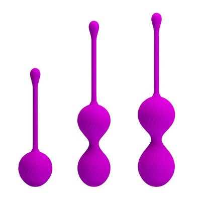 Foto 4 do produto Kit de Pompoarismo com 3 Pesos em Silicone - Pretty Love Kegel Ball