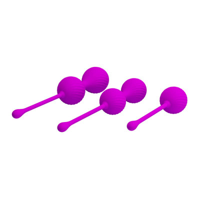 Foto 5 do produto Kit de Pompoarismo com 3 Pesos em Silicone - Pretty Love Kegel Ball