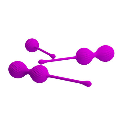 Foto 7 do produto Kit de Pompoarismo com 3 Pesos em Silicone - Pretty Love Kegel Ball