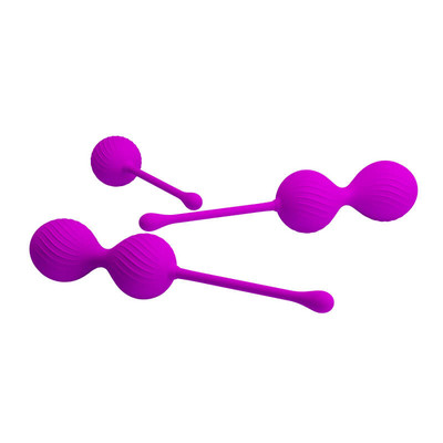 Foto 8 do produto Kit de Pompoarismo com 3 Pesos em Silicone - Pretty Love Kegel Ball
