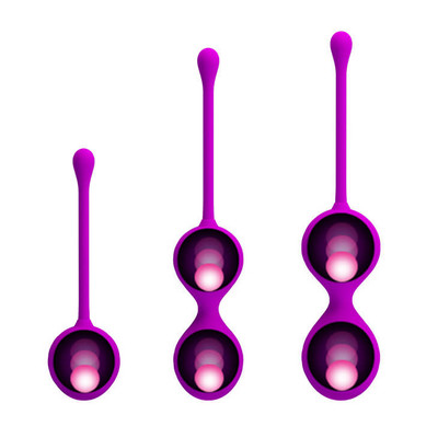 Foto 2 do produto Kit de Pompoarismo com 3 Pesos em Silicone - Pretty Love Kegel Ball