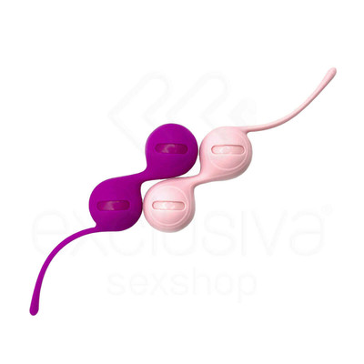 Foto 12 do produto Bolas para Pompoarismo em Silicone Aveludado no Formato Anatômico com Alça de Segurança - Pretty Love Kegel Tighten Up I | Disponível em 2 Cores