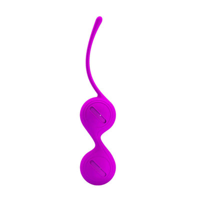 Foto 6 do produto Bolas para Pompoarismo em Silicone Aveludado no Formato Anatômico com Alça de Segurança - Pretty Love Kegel Tighten Up I | Disponível em 2 Cores