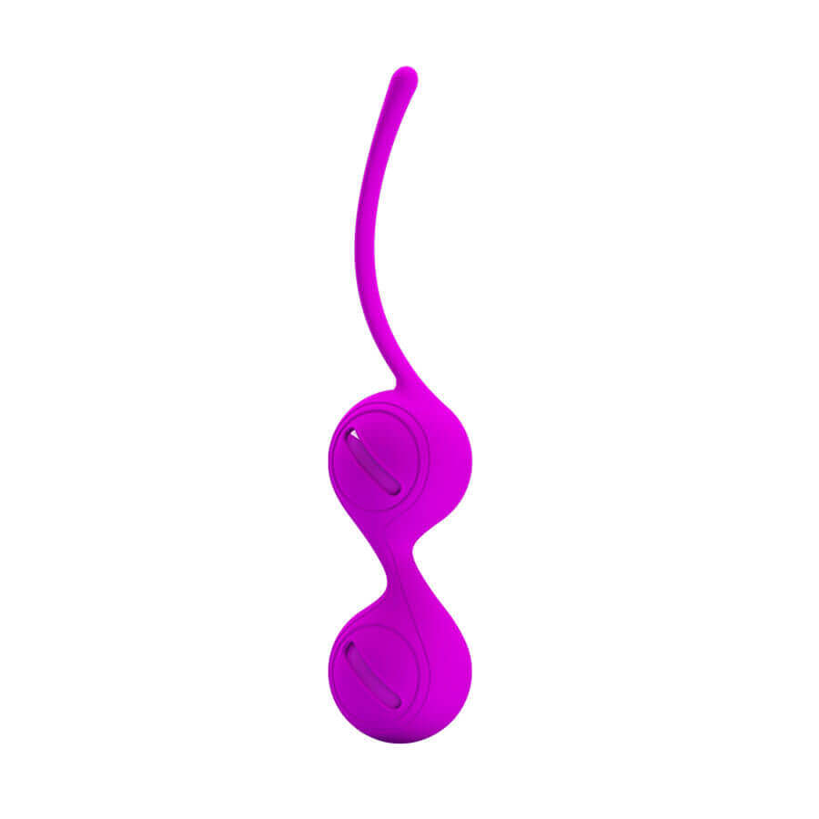 Bolas para Pompoarismo em Silicone Aveludado no Formato Anatômico com Alça de Segurança - Pretty Love Kegel Tighten Up I | Disponível em 2 Cores - 7