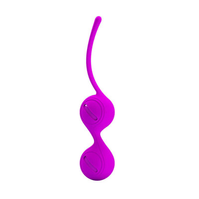 Foto 7 do produto Bolas para Pompoarismo em Silicone Aveludado no Formato Anatômico com Alça de Segurança - Pretty Love Kegel Tighten Up I | Disponível em 2 Cores