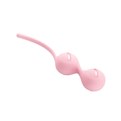 Foto 4 do produto Bolas para Pompoarismo em Silicone Aveludado no Formato Anatômico com Alça de Segurança - Pretty Love Kegel Tighten Up I | Disponível em 2 Cores