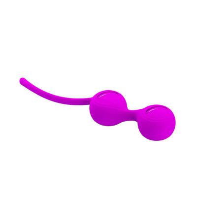 Foto 9 do produto Bolas para Pompoarismo em Silicone Aveludado no Formato Anatômico com Alça de Segurança - Pretty Love Kegel Tighten Up I | Disponível em 2 Cores