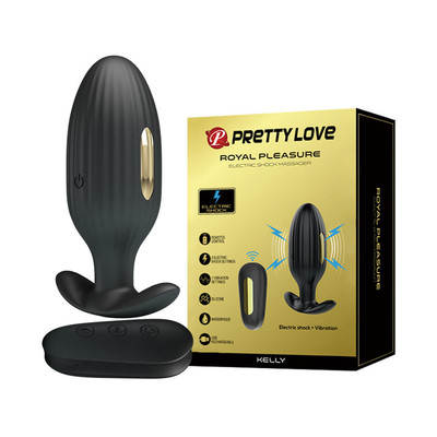 Foto 1 do produto Plug Anal Recarregável em Silicone com 7 Modos de Vibração, 3 Modos de Choque e Controle sem Fio - Pretty Love Kelly | 8 x 3,2 cm