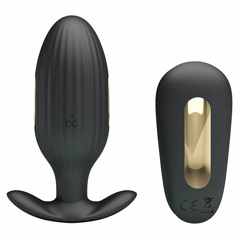 Plug Anal Recarregável em Silicone com 7 Modos de Vibração, 3 Modos de Choque e Controle sem Fio - Pretty Love Kelly | 8 x 3,2 cm - 3