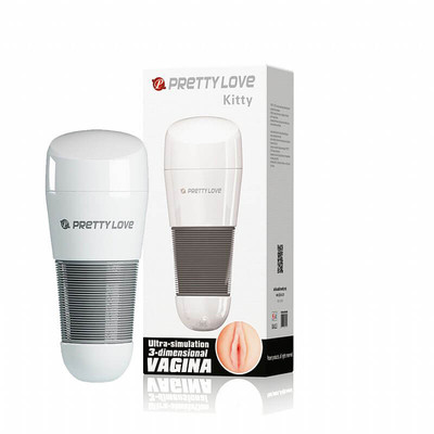 Masturbador Lanterna em Forma de Vagina em Cyberskin - Pretty Love Kitty | Disponível em 2 Cores