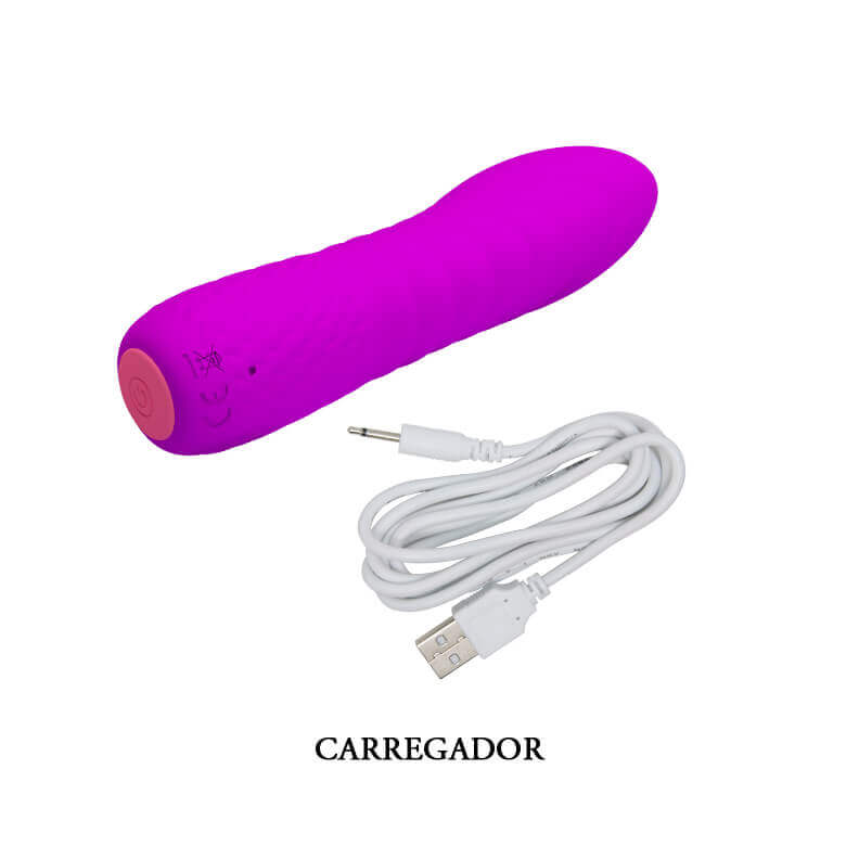 Pretty Love Leif - Vibrador Estimulador de Ponto G com Corpo em Relevos, Feito em Silicone com 12 Modos de Vibrações - 12 x 2,7 cm - 6