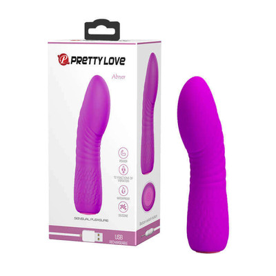 Foto 1 do produto Pretty Love Leif - Vibrador Estimulador de Ponto G com Corpo em Relevos, Feito em Silicone com 12 Modos de Vibrações - 12 x 2,7 cm
