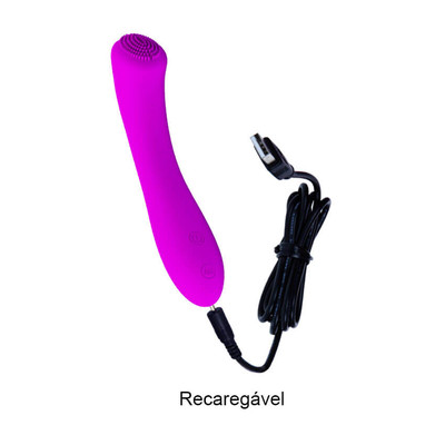 Foto 5 do produto Vibrador Estimulador de Clítoris Recarregável em Silicone com 30 Modos de Vibração - Pretty Love Len | 16 x 3 cm