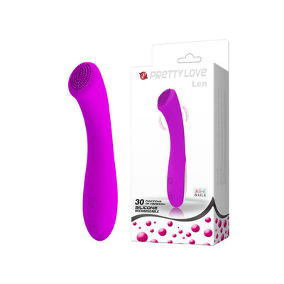 Vibrador Estimulador de Clítoris Recarregável em Silicone com 30 Modos de Vibração - Pretty Love Len | 16 x 3 cm