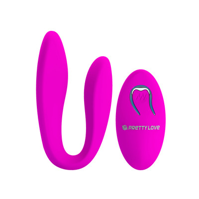 Foto 3 do produto Vibrador para Casal Recarregável com 10 Modos de Vibração, Resistente à Água e Controle Remoto - Pretty Love Letitia