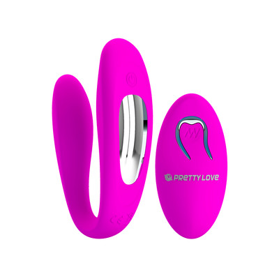 Vibrador para Casal Recarregável com 10 Modos de Vibração, Resistente à Água e Controle Remoto - Pretty Love Letitia