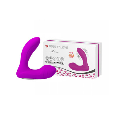 Estimulador de Próstata, Períneo e Ponto G em Silicone com 12 Modos de Vibração e Função Aquecimento - Pretty Love Lillian - 8,6 x 3,2 cm