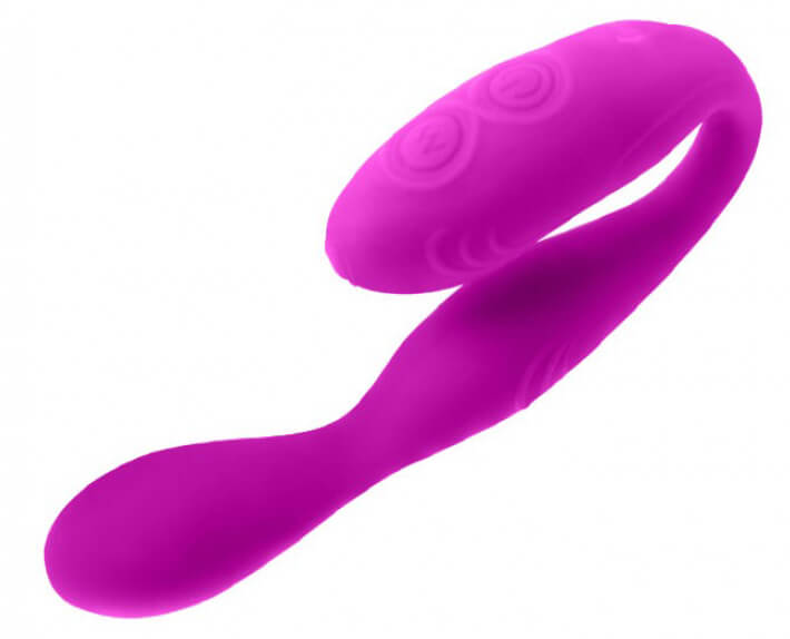 Pretty Love Lust - Vibrador Recarregável de Dupla Estimulação com 30 Modos de Vibração, a Prova D'Água - 13,5 x 2,5 cm - 3