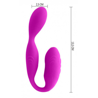 Foto 4 do produto Pretty Love Lust - Vibrador Recarregável de Dupla Estimulação com 30 Modos de Vibração, a Prova D'Água - 13,5 x 2,5 cm