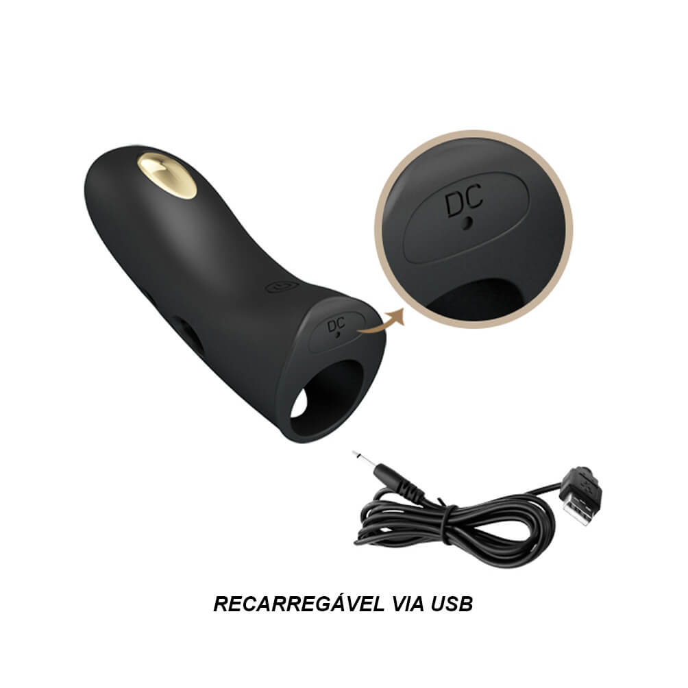 Dedeira Recarregável em Silicone com 7 Modos de Vibração e Choque - Pretty Love Marico - 7
