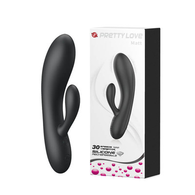 Vibrador Estimulador de Ponto G e Clítoris em Silicone com 30 Modos de Vibração - Pretty Love Matt | 10,9 x 3,5 cm