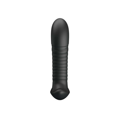Foto 3 do produto Pretty Love Merlin - Estimulador de Próstata e Períneo em Silicone Resistente à Água com 12 Modos de Vibração e 3 Funções de Rotações Ambas Silenciosas - 16 x 3,4 cm | Cor: Preto