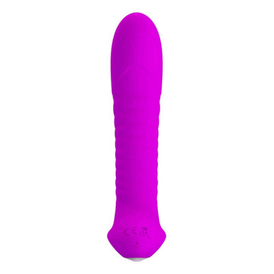 Foto 3 do produto Estimulador de Próstata e Períneo em Silicone Resistente à Água com 12 Modos de Vibração e 3 Funções de Rotações Ambas Silenciosas - Pretty Love Merlin - 16 x 3,4 cm | Cor: Roxo