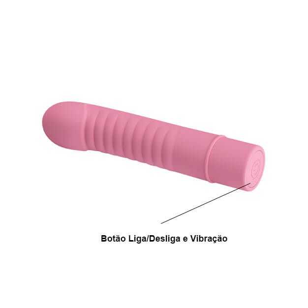 Estimulador de Ponto G em Silicone, Texturas e 10 Modos de Vibração - Pretty Love Mick | 10,6 x 2,8 cm | Disponível em 2 Cores - 9