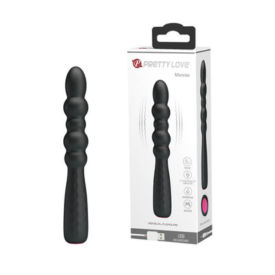 Vibrador de Ponto G Escalonado no Formato de Bastão com 12 Modos de Vibração - Pretty Love Monroe - 10,5 x 2,5 cm