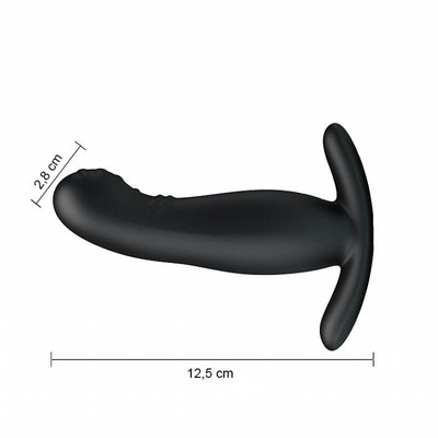 Foto 3 do produto Estimulador de Próstata Recarregável em Silicone com 7 Modos de Vibração e Função de Dedilhar - Pretty Love Mr. Play | 8,9 x 2,8 cm