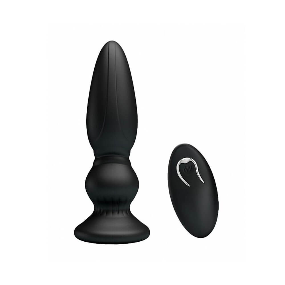 Plug Anal em Silicone com Formato Cônico e 12 Modos de Vibração com Controle Remoto sem Fio - Pretty Love Mr Play III | 10,6 x 3,4 cm - 3