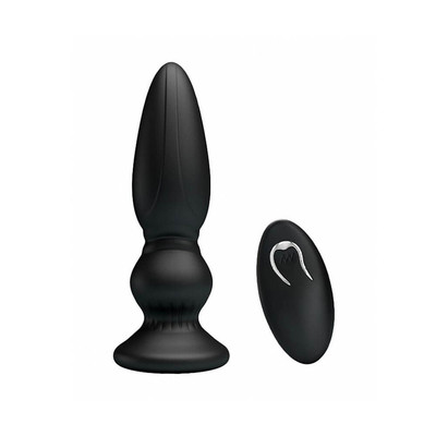 Foto 3 do produto Plug Anal em Silicone com Formato Cônico e 12 Modos de Vibração com Controle Remoto sem Fio - Pretty Love Mr Play III | 10,6 x 3,4 cm