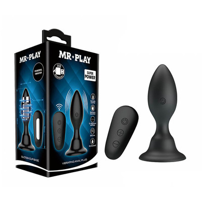 Plug Anal com Vibro Recarregável em Silicone com Controle Remoto - Pretty Love Mr Play | 7,2 x 2,9 cm