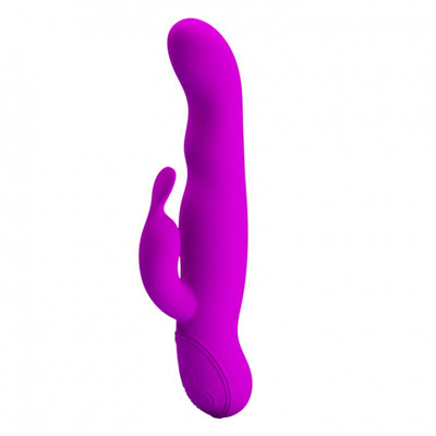 Foto 2 do produto Pretty Love Mystic - Vibrador Rotativo Recarregável com Estimulador Clitoriano e Ponto G, Possui 30 Modos de Vibração e 7 Modos de Rotação - 23 x 3,5 cm