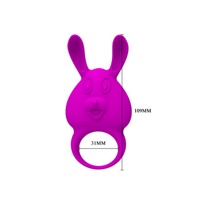 Foto 4 do produto Pretty Love Naghty Bunny - Anel Peniano Recarregável com 10 Modos de Vibração e Estimulador de Clítoris com Forma de Coelho