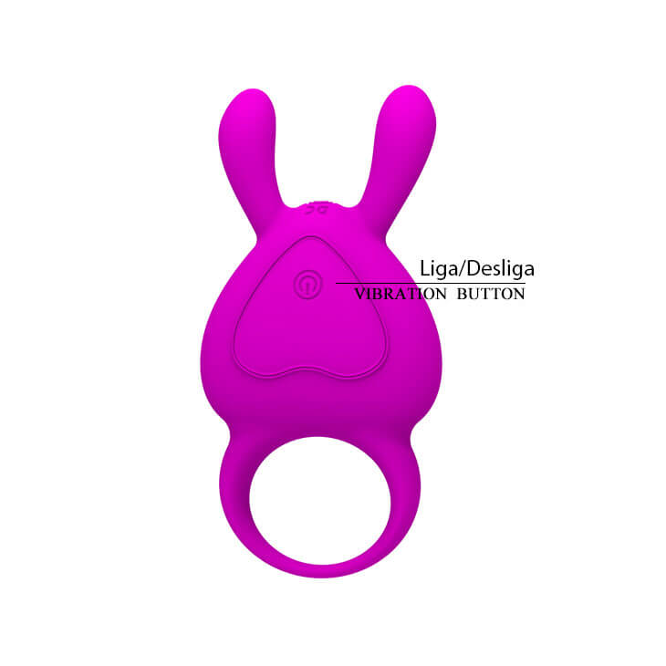 Pretty Love Naghty Bunny - Anel Peniano Recarregável com 10 Modos de Vibração e Estimulador de Clítoris com Forma de Coelho - 5