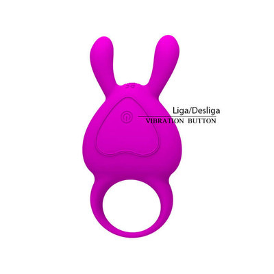 Foto 5 do produto Pretty Love Naghty Bunny - Anel Peniano Recarregável com 10 Modos de Vibração e Estimulador de Clítoris com Forma de Coelho